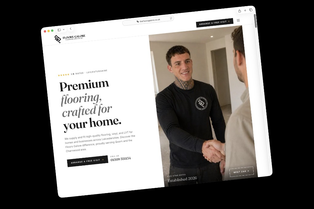 New website launch: Floors Galore — Leicestershire flooring specialists