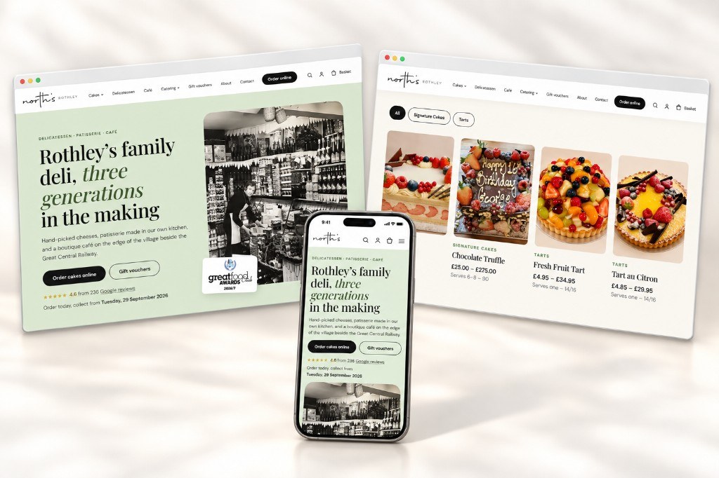 New website launch: North’s Deli, third-generation delicatessen, patisserie & café in Rothley