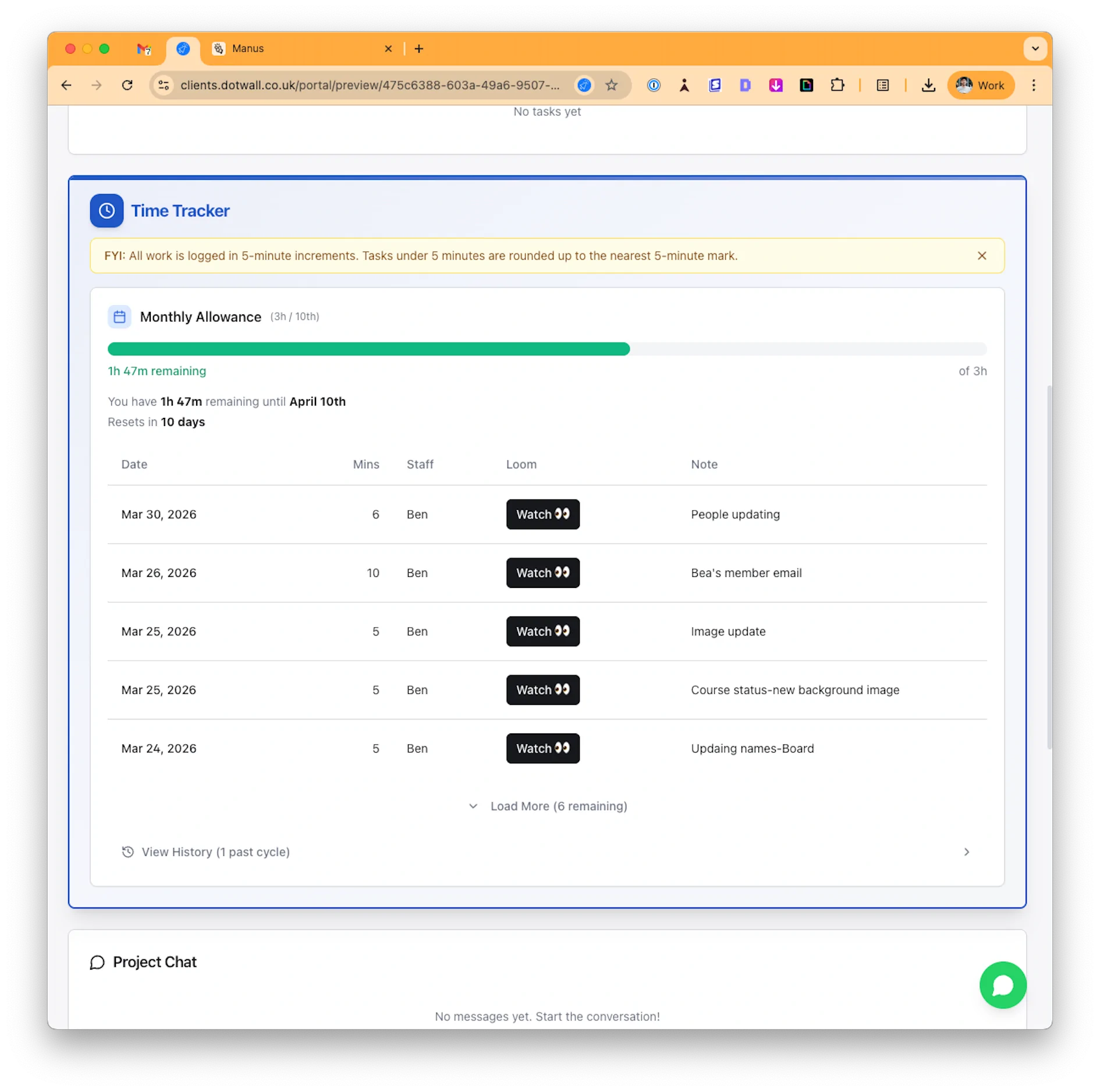 dotwall client portal