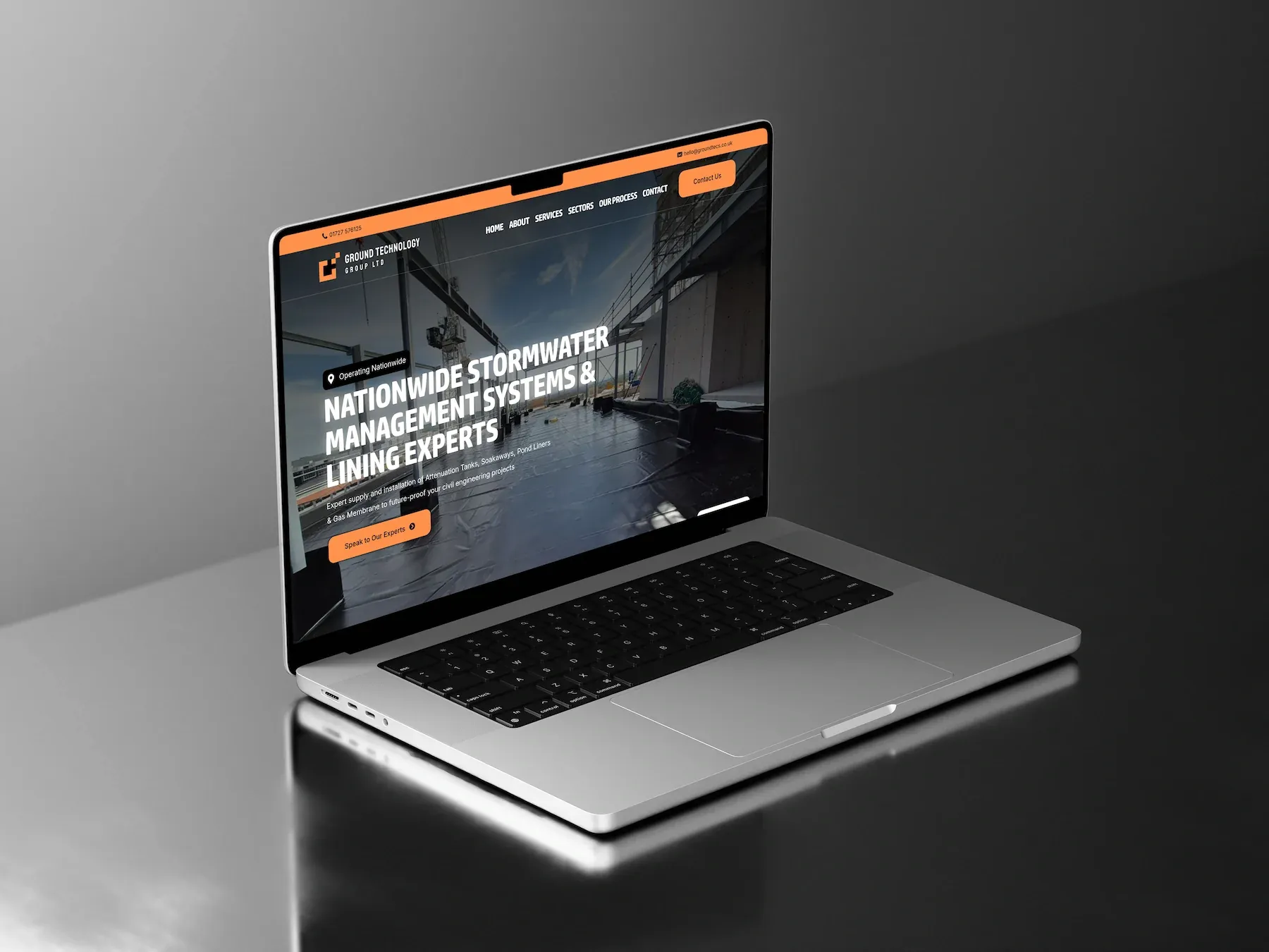 Example one-page website design by dotwall