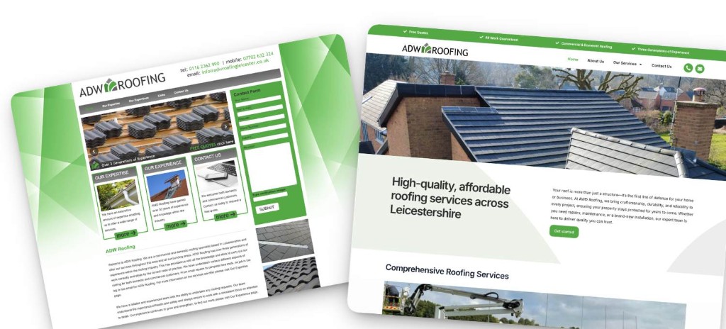 Roofing websites page preview