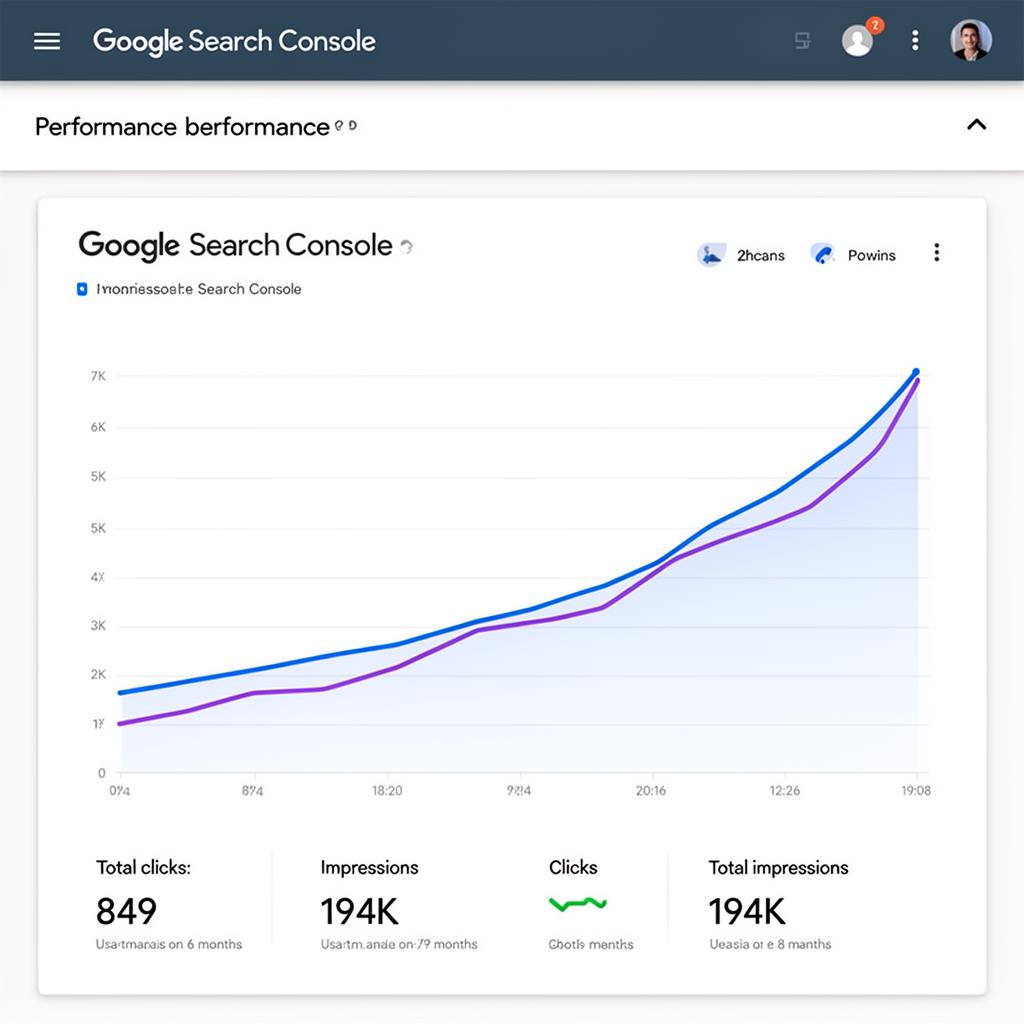 Google Search Console showing SEO growth results