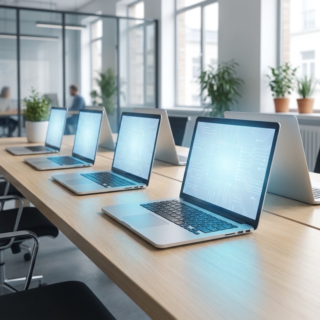 Illustration representing endpoint security and threat protection