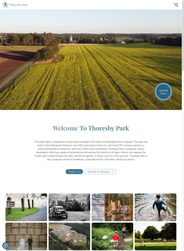 Thoresby Park website