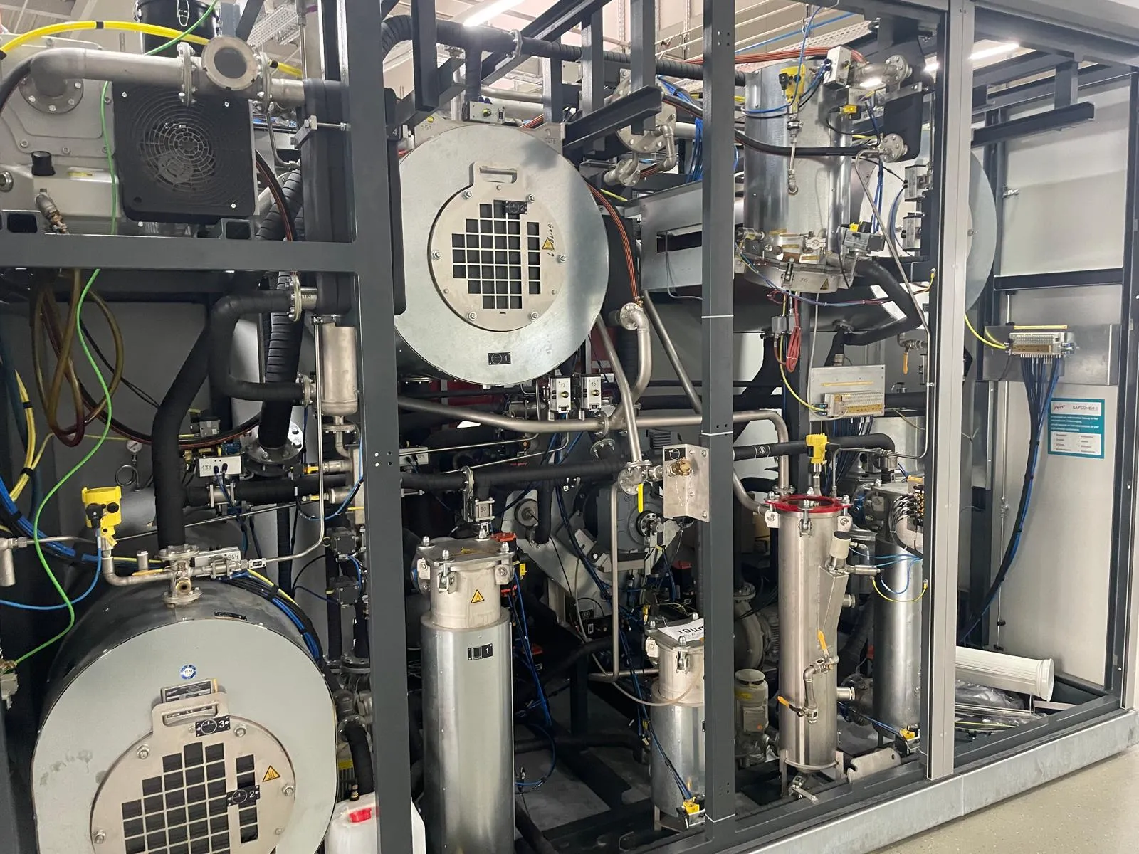 Precision cleaning equipment in operation