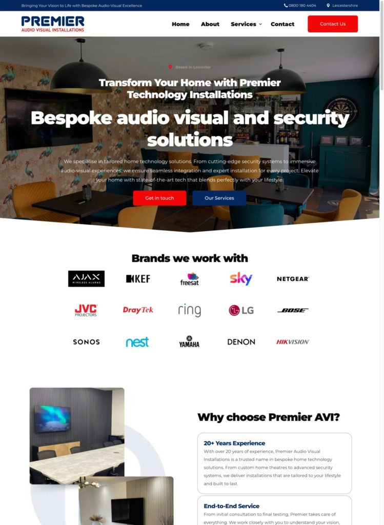 premieraudioleicester.co .uk screenshot dotwall