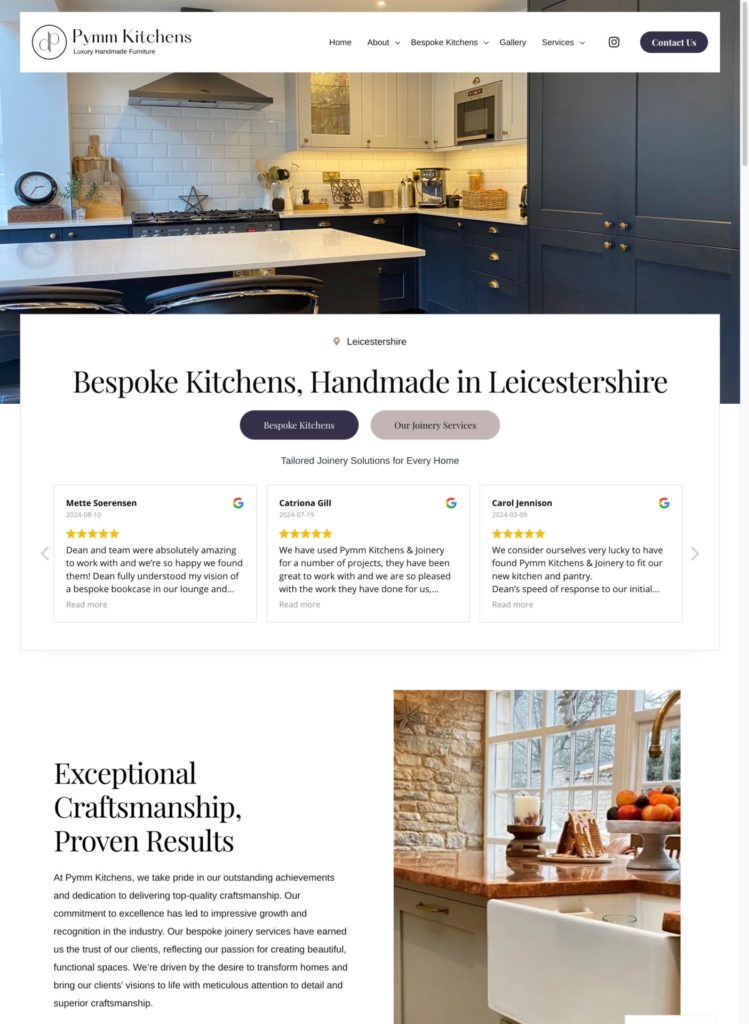 pymmkitchens.co .uk screenshot dotwall