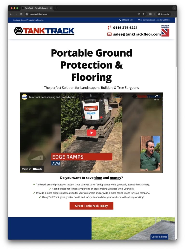 TankTrack ground protection mats – durable, lightweight, and easy-to-install surface protection for builders, landscapers, and events