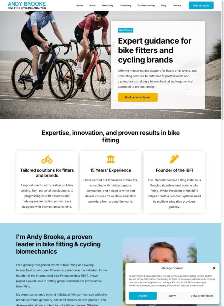 andy brooke.com screenshot dotwall