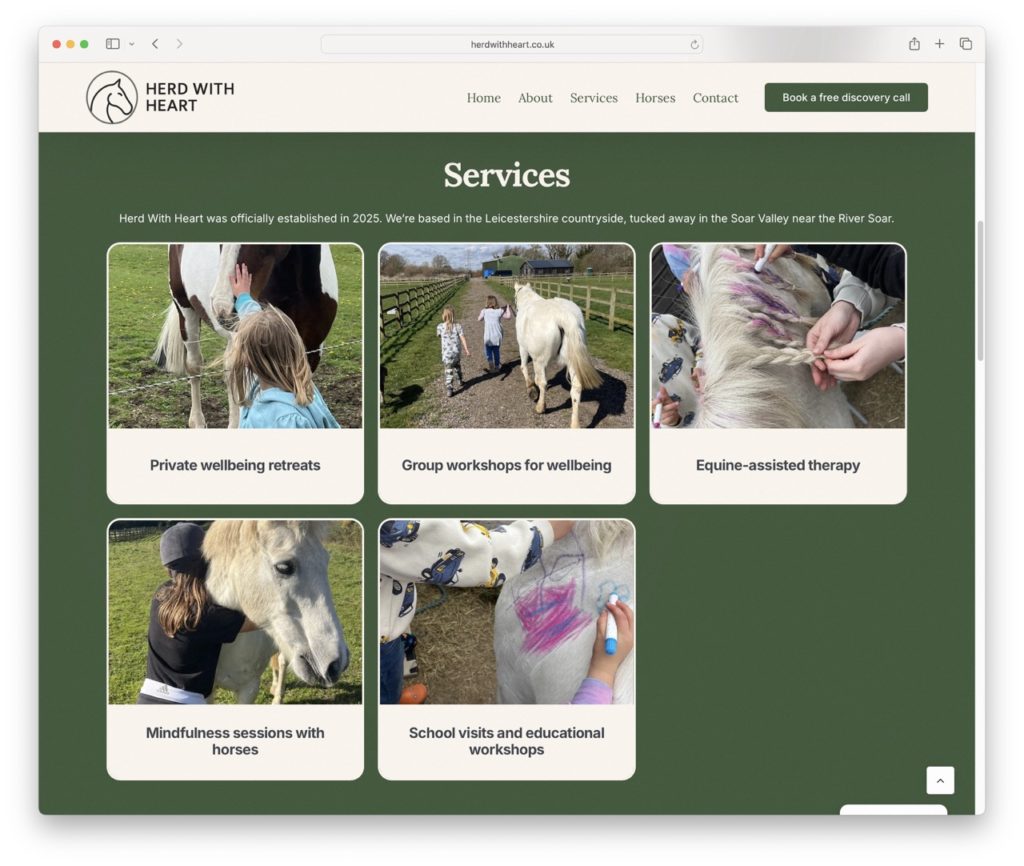 New website live for Herd With Heart! 2 CleanShot Safari2025003616@2x Large
